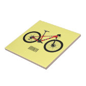 Afbeelding van fietscartoon tegeltje (Zijkant)