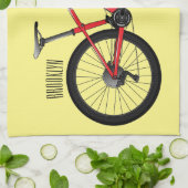 Afbeelding van fietscartoon theedoek (Gevouwen)