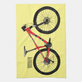 Afbeelding van fietscartoon theedoek (Verticaal)