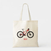 Afbeelding van fietscartoon tote bag (Achterkant)