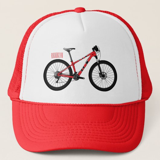 Afbeelding van fietscartoon trucker pet (Voorkant)