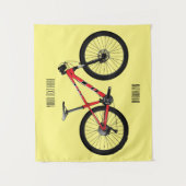 Afbeelding van fietscartoon wandkleed (Voorkant)