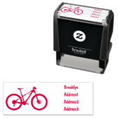 Afbeelding van fietscartoon  zelfinktende stempel (In situ)