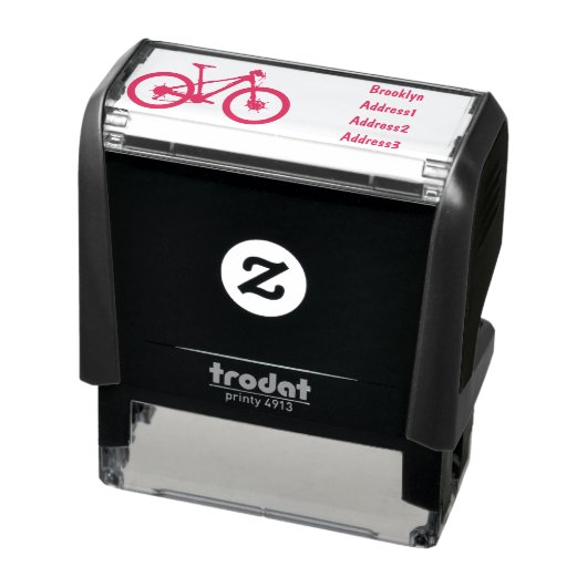 Afbeelding van fietscartoon zelfinktende stempel (Product)