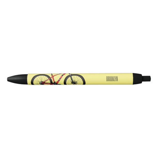 Afbeelding van fietscartoon zwarte inkt pen (Voorkant)