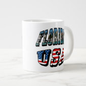 Afbeelding van Florida en Vlagtekst van de VS Grote Koffiekop (Voorkant rechts)