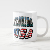 Afbeelding van Florida en Vlagtekst van de VS Grote Koffiekop (Rechts)