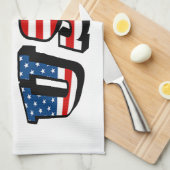 Afbeelding van Florida en Vlagtekst van de VS Theedoek (Quarter Fold)