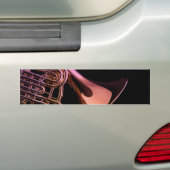 Afbeelding van Frans hoorn muziekinstrument Bumpersticker (Op auto)