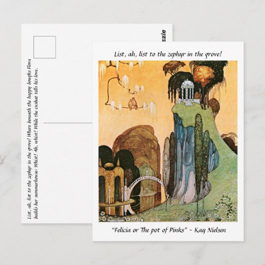  afbeelding van gekantelde tuin Kay Nielsen Briefkaart (Voorkant / Achterkant)