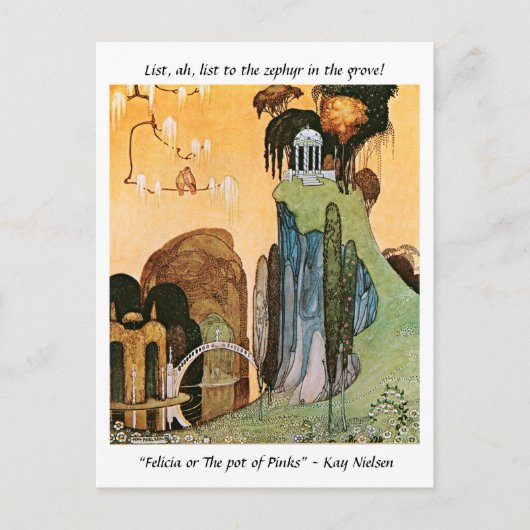  afbeelding van gekantelde tuin Kay Nielsen Briefkaart (Voorkant)