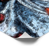 afbeelding van gele en blauwe leugens moderne kuns poster (Hoek)