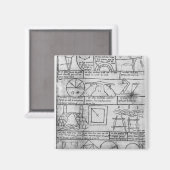Afbeelding van geometrische figuren magneet (Voorkant / Achterkant)
