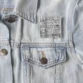 Afbeelding van geometrische figuren vierkante button 5,1 cm (In situ)