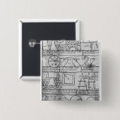 Afbeelding van geometrische figuren vierkante button 5,1 cm (Voorkant /achterkant)