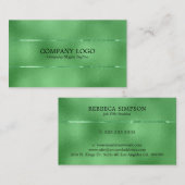 Afbeelding van glinsterende groene iriserende faux visitekaartje (Voorkant / Achterkant)
