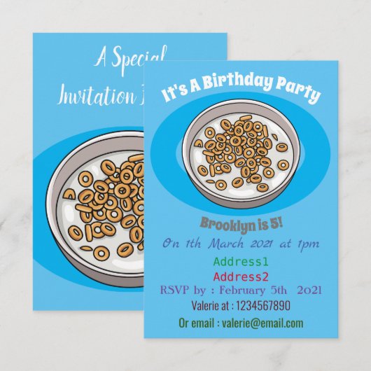 Afbeelding van graancartoon kaart (Voorkant / Achterkant)