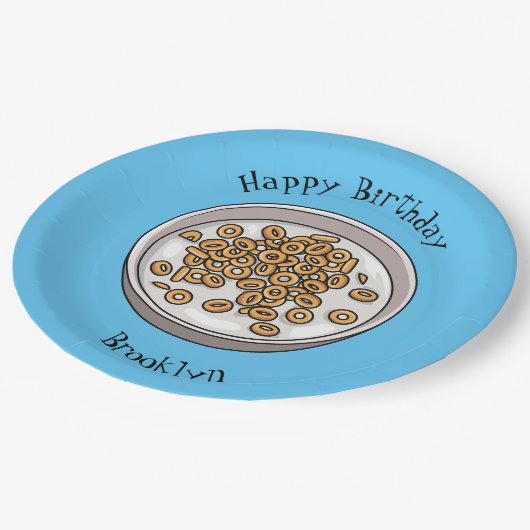 Afbeelding van graancartoon papieren bordje (Gekanteld)