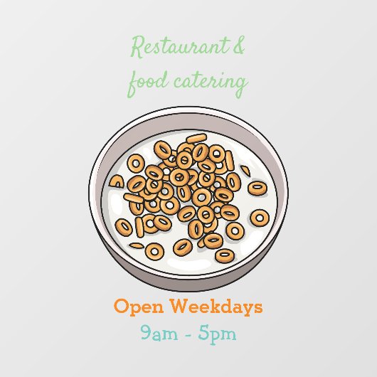 Afbeelding van graancartoon raamsticker (Vel)