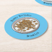 Afbeelding van graancartoon ronde kartonnen onderzetter (Gebogen)