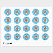 Afbeelding van graancartoon ronde sticker (Vel)
