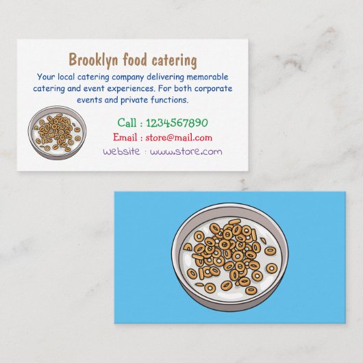 Afbeelding van graancartoon visitekaartje (Voorkant / Achterkant)