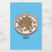 Afbeelding van graancartoon voedselcontainer etiket (Enkel label)