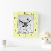 afbeelding van grappige akita glimlachend met slog vierkante klok (Huis)