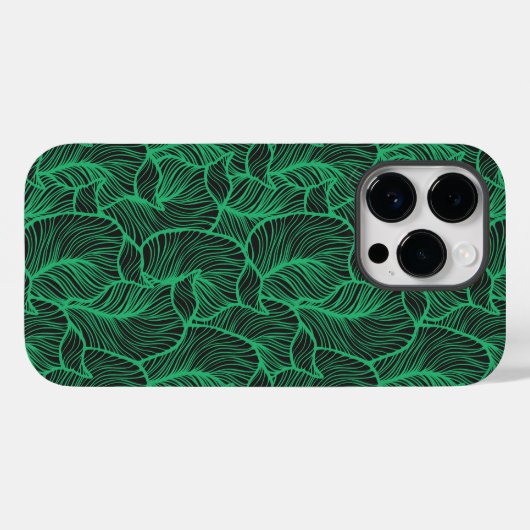 afbeelding van groene bladeren Case-Mate iPhone case (Achterkant (horizontaal))