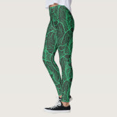afbeelding van groene bladeren leggings (Links)