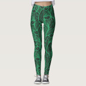 afbeelding van groene bladeren leggings (Voorkant)