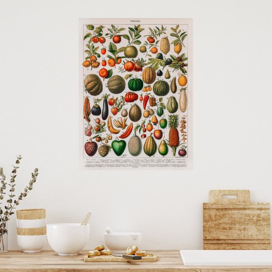  afbeelding van groenten en fruit poster (Keuken)