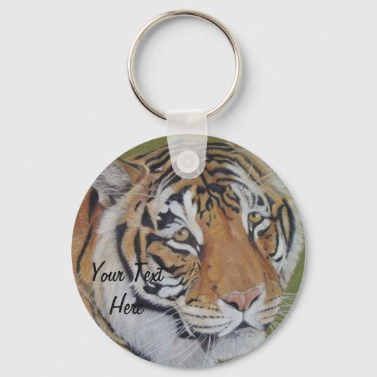 afbeelding van grote kattentijger sleutelhanger (Voorkant)