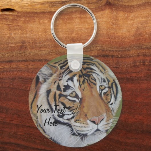 afbeelding van grote kattentijger sleutelhanger (Voorkant)