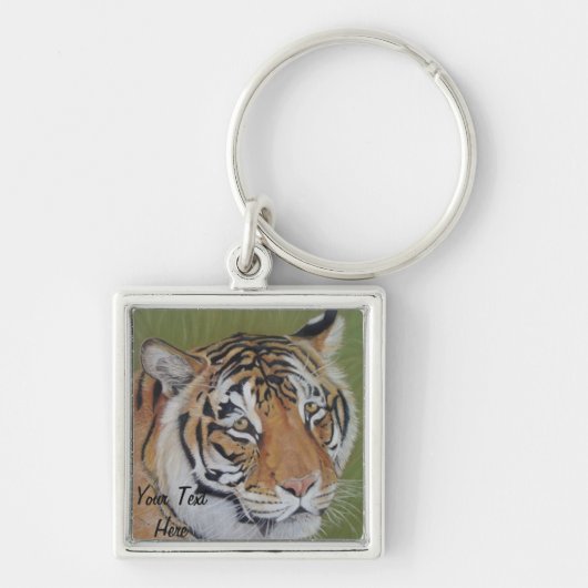 afbeelding van grote kattentijger sleutelhanger (Voorkant)