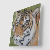 afbeelding van grote kattentijger vierkante klok (Hoek)