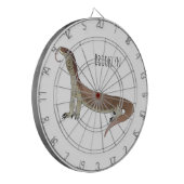 Afbeelding van hagedis-cartoon bewaken dartbord (Voorkant Links)