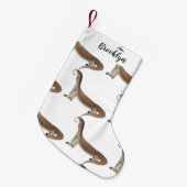 Afbeelding van hagedis-cartoon bewaken kleine kerstsok (Voorkant (Hangend))