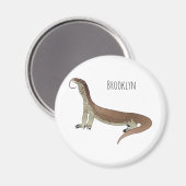 Afbeelding van hagedis-cartoon bewaken magneet (Voorkant / Achterkant)