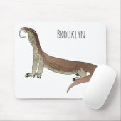 Afbeelding van hagedis-cartoon bewaken muismat (Met muis)