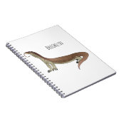 Afbeelding van hagedis-cartoon bewaken notitieboek (Rechterzijde)