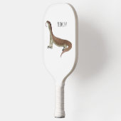 Afbeelding van hagedis-cartoon bewaken pickleball paddle (Links)