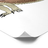 Afbeelding van hagedis-cartoon bewaken poster (Hoek)