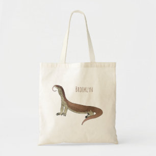 Afbeelding van hagedis-cartoon bewaken tote bag