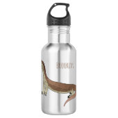 Afbeelding van hagedis-cartoon bewaken waterfles  (Voorkant)