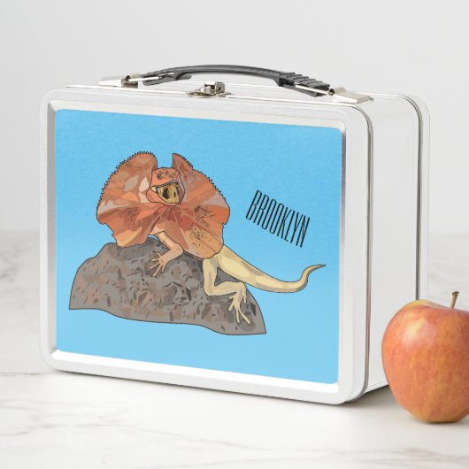 Afbeelding van hagedis-cartoon met gevlekte hals (In situ)