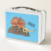 Afbeelding van hagedis-cartoon met gevlekte hals (Achterkant)