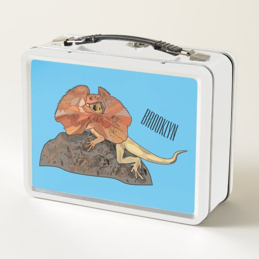 Afbeelding van hagedis-cartoon met gevlekte hals (Achterkant)