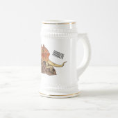 Afbeelding van hagedis-cartoon met gevlekte hals bierpul (Voorkant rechts)