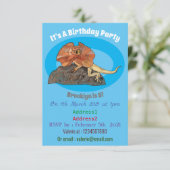 Afbeelding van hagedis-cartoon met gevlekte hals kaart (Staand voorkant)